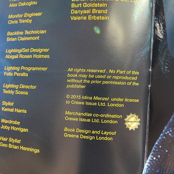 Idina Menzel World Tour 2015 Program - Picture 4 of 4